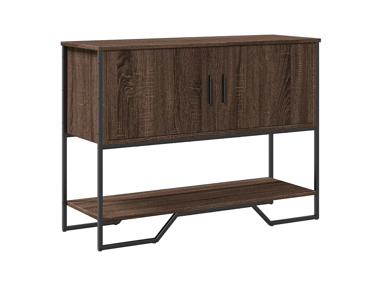 Table console chêne marron 100x35x74,5 cm bois d'ingénierie