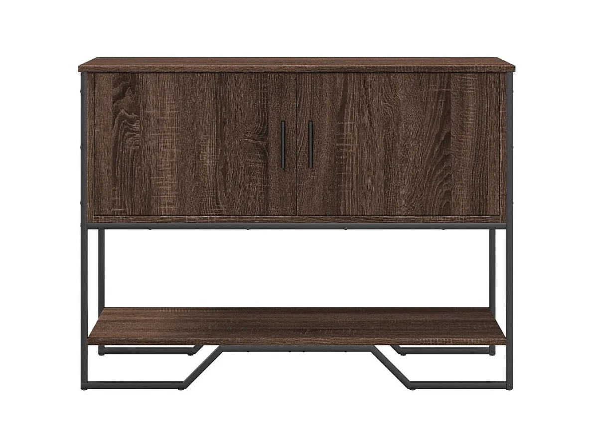 Table console chêne marron 100x35x74,5 cm bois d'ingénierie