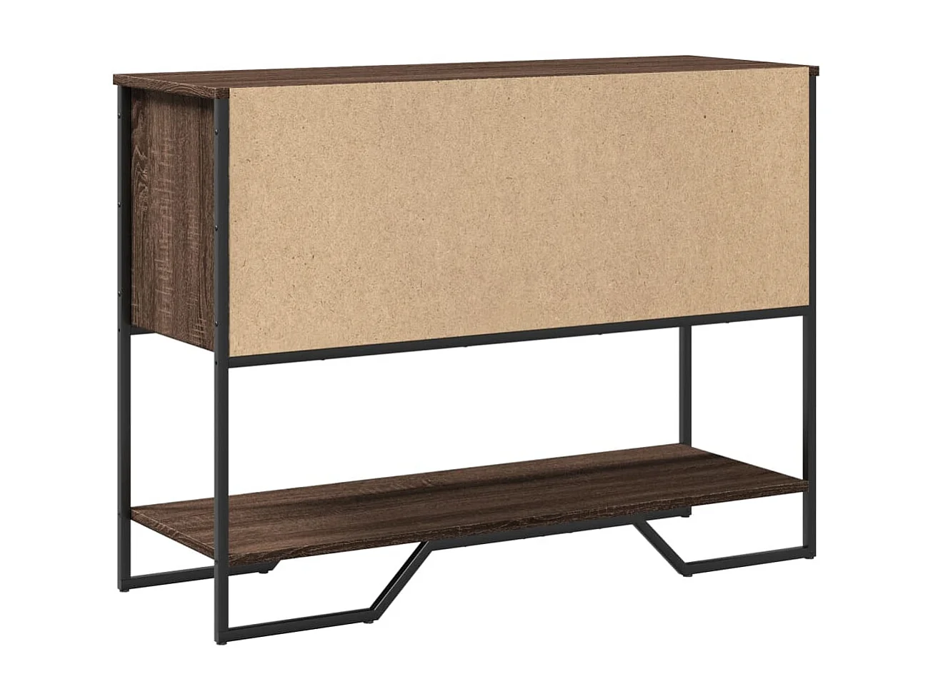 Mesa consola de roble marrón 100x35x74,5 cm madera de ingeniería