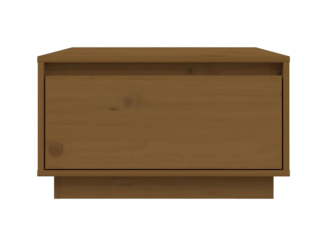 Tavolino da caffè color miele 55x56x32 cm in legno massello di pino