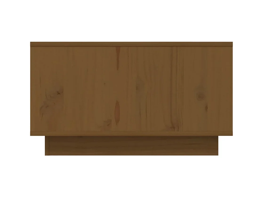 Tavolino da caffè color miele 55x56x32 cm in legno massello di pino