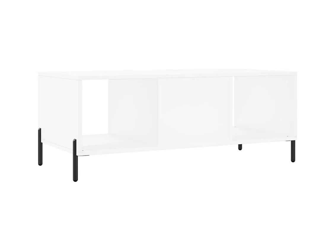 Table basse blanc 102x50x40 cm bois d'ingénierie