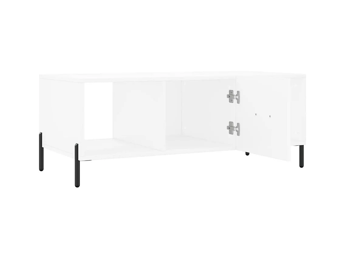 Table basse blanc 102x50x40 cm bois d'ingénierie