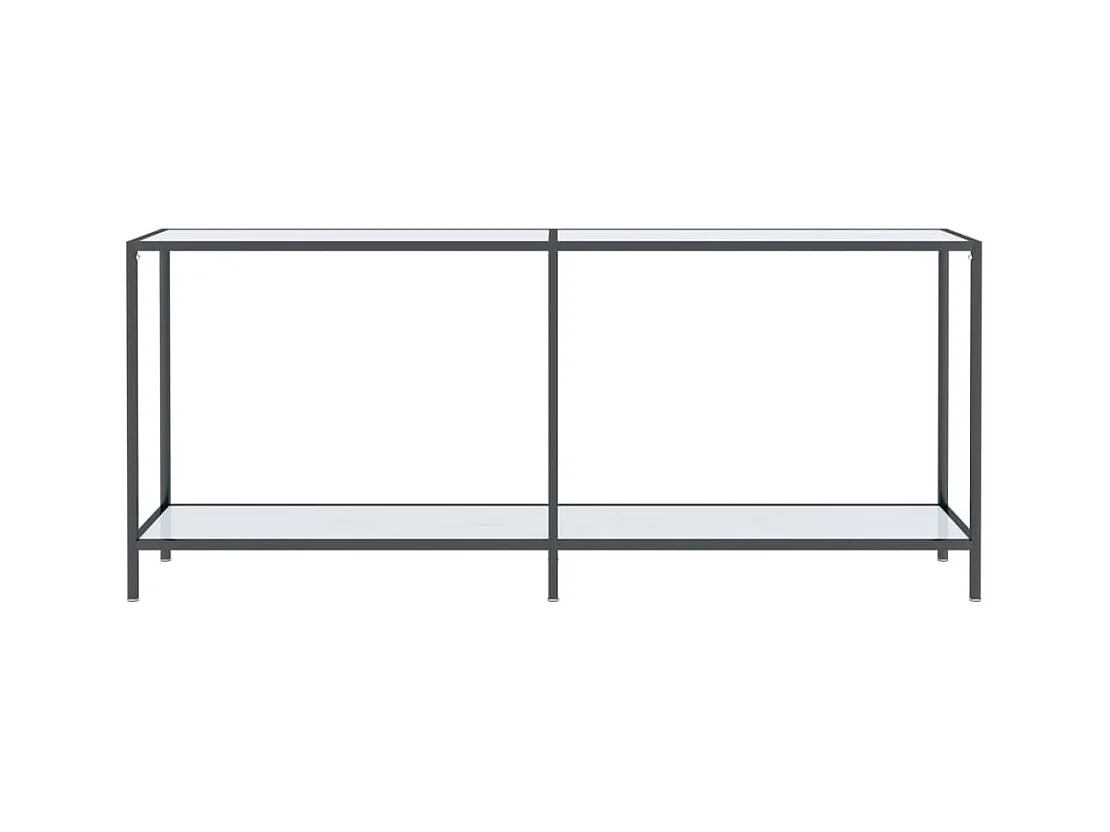 Table console Blanc 180x35x75,5 cm Verre trempé