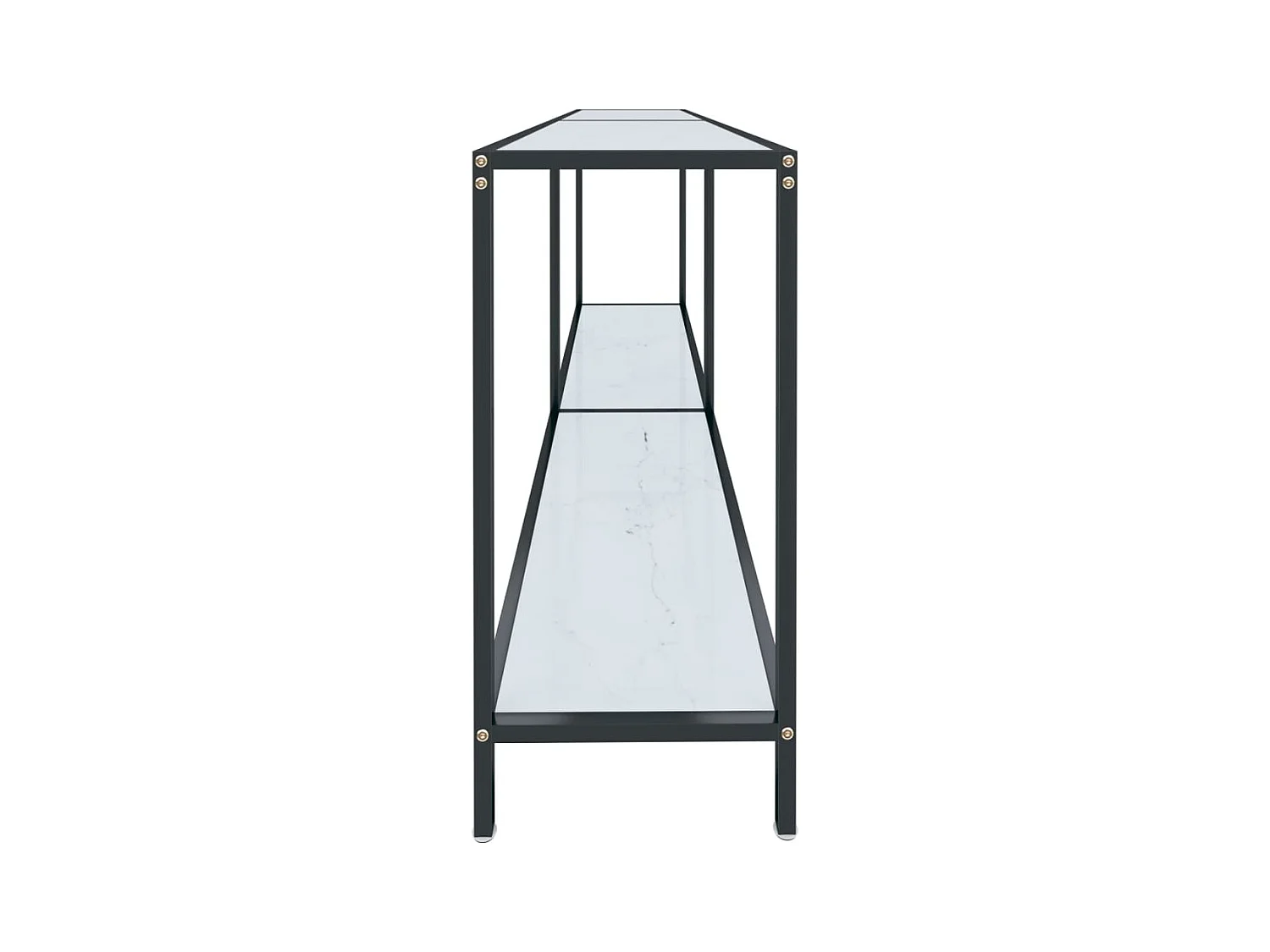 Table console Blanc 180x35x75,5 cm Verre trempé