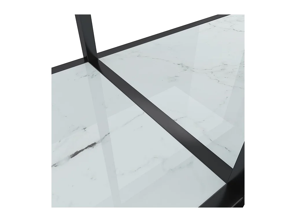 Table console Blanc 180x35x75,5 cm Verre trempé