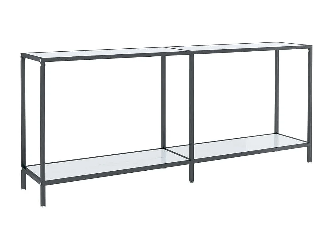 Table console Blanc 180x35x75,5 cm Verre trempé