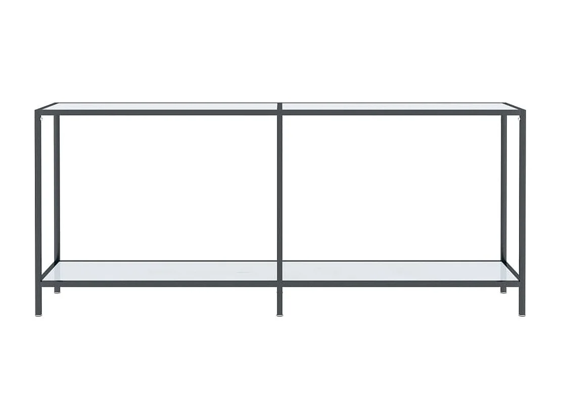 Table console Blanc 180x35x75,5 cm Verre trempé