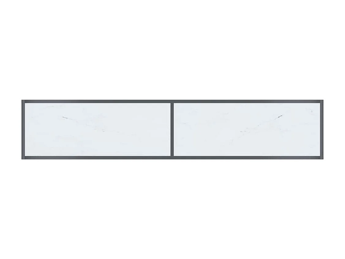 Table console Blanc 180x35x75,5 cm Verre trempé