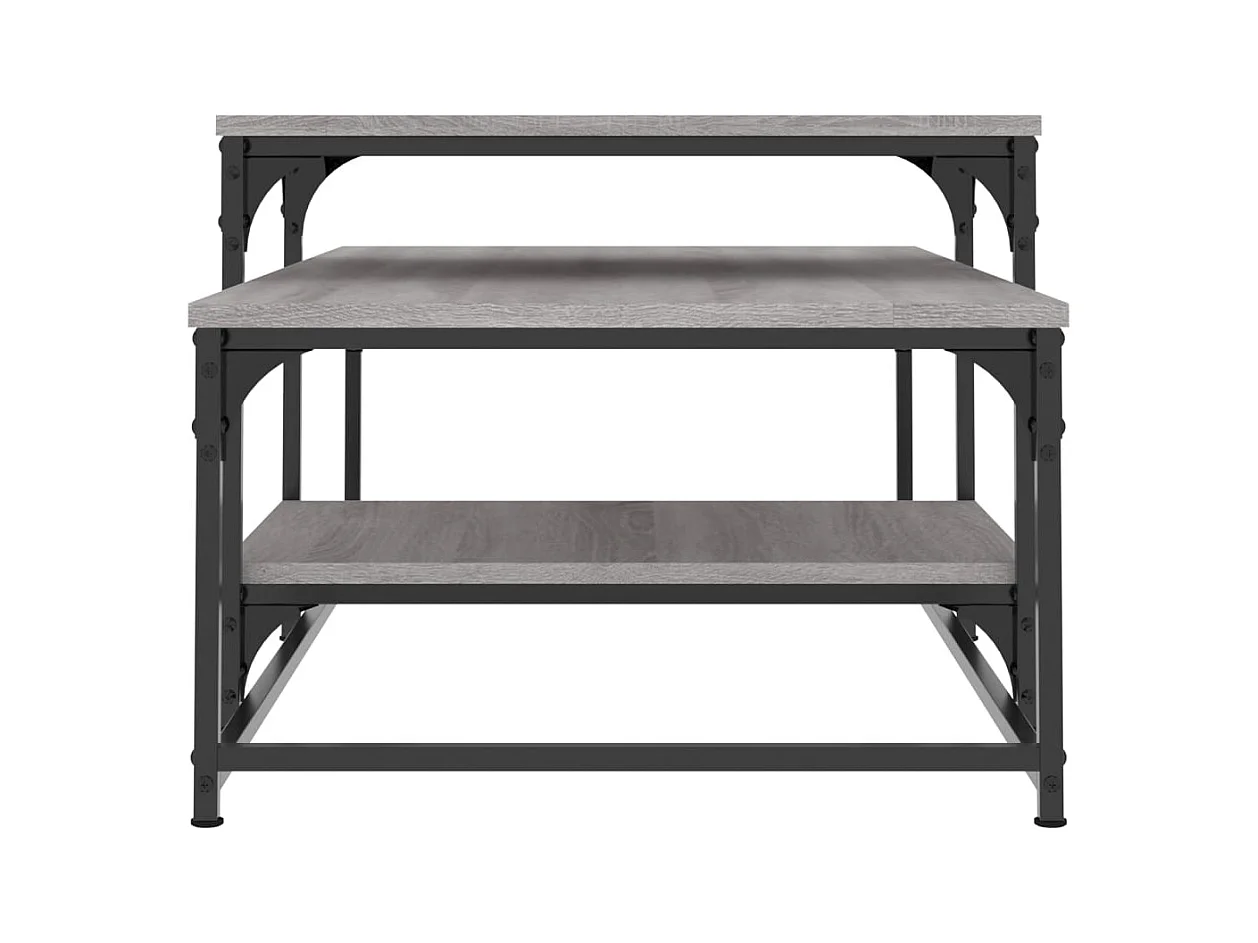 Sonoma salontafel grijs 102x60x45 cm bewerkt hout