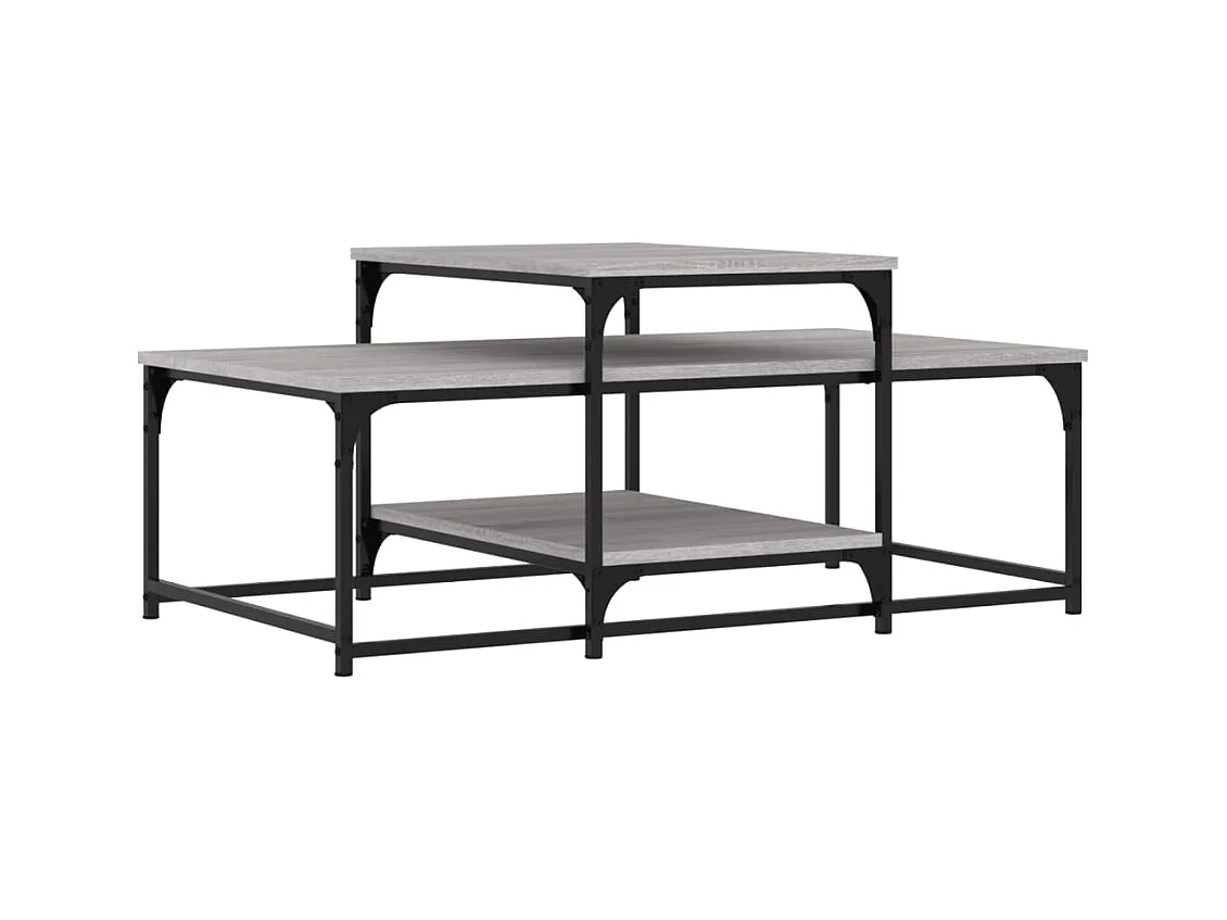 Sonoma salontafel grijs 102x60x45 cm bewerkt hout