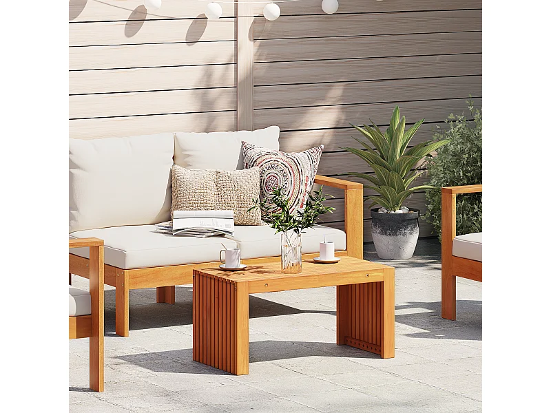 Mesa de centro de jardín 70x35x35 cm Madera maciza de acacia