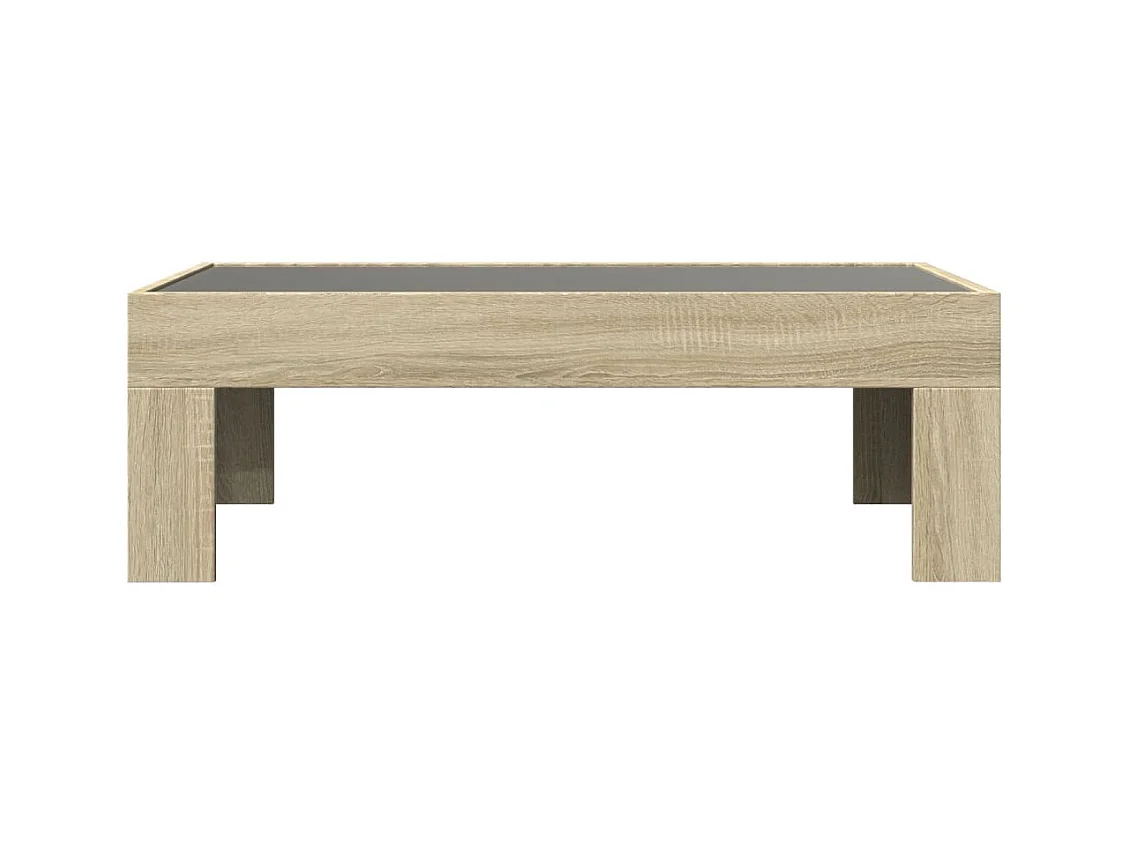 Table basse avec LED infini chêne sonoma 90x50x30 cm