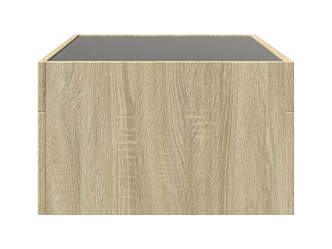 Table basse avec LED infini chêne sonoma 90x50x30 cm