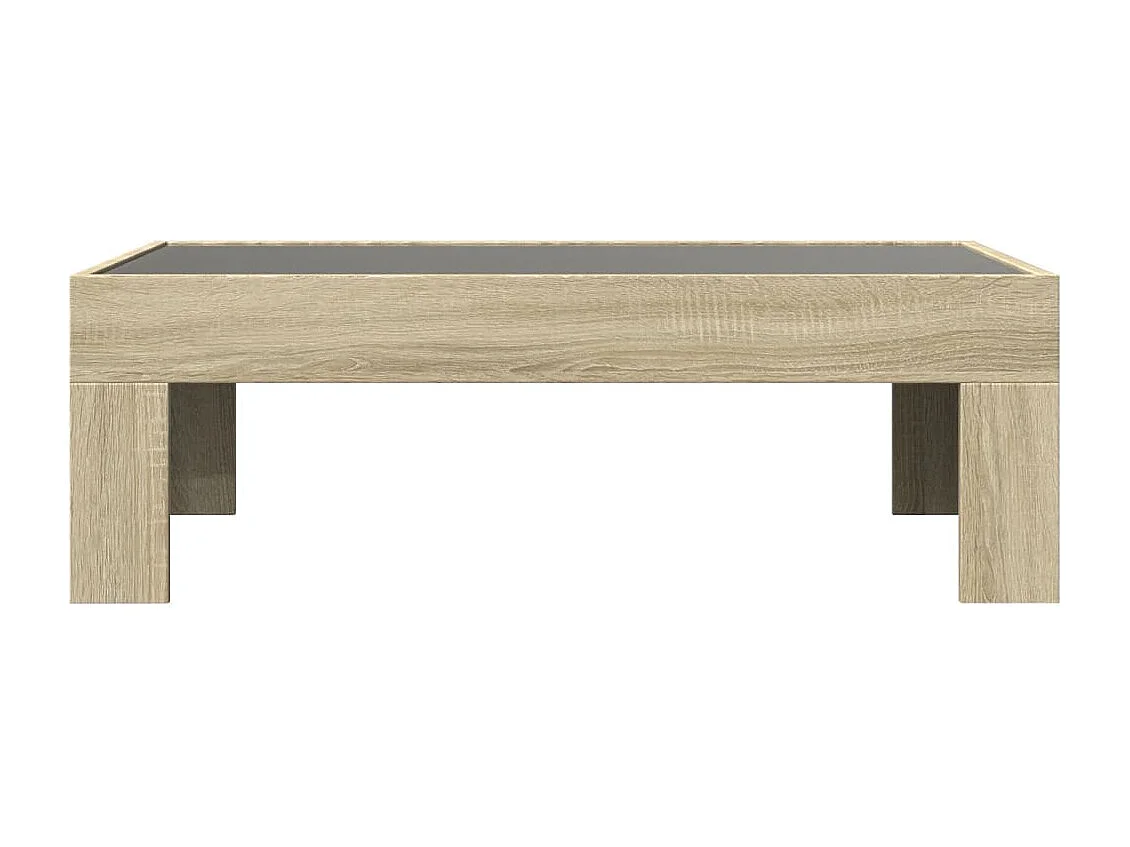 Mesa de centro con LED infinito roble Sonoma 90x50x30 cm