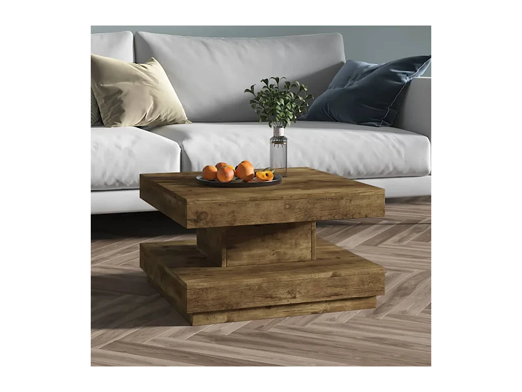 Table basse Marron foncé 60x60x35 cm MDF