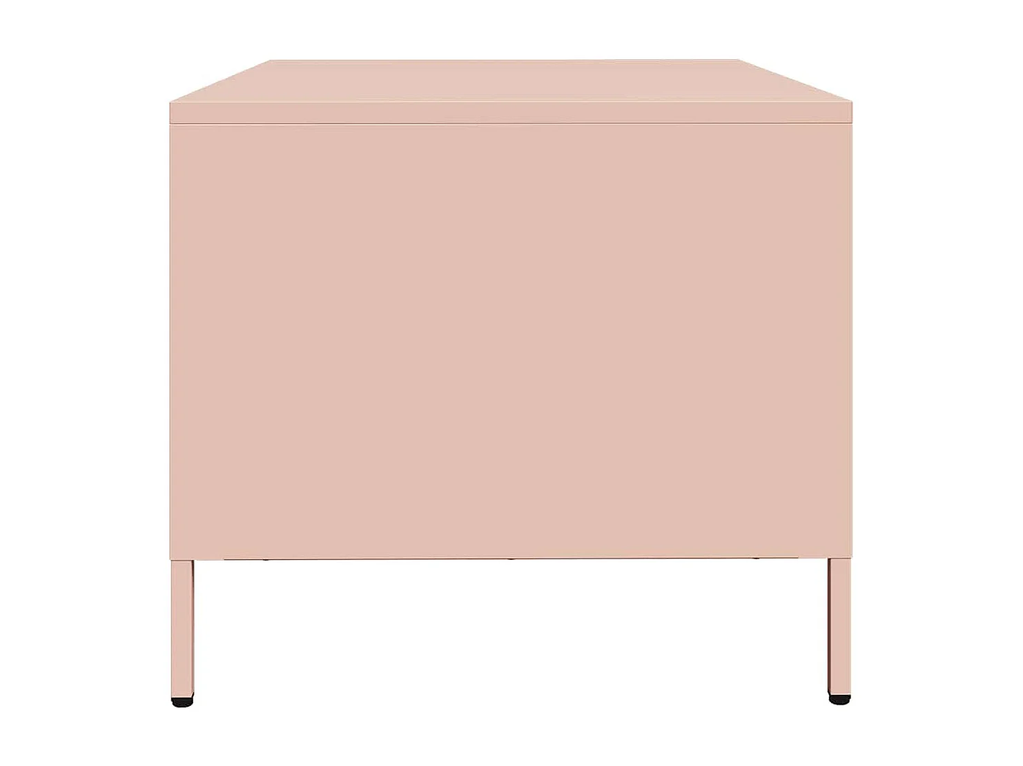 Table basse rose 68,5x50x43,5 cm acier laminé à froid