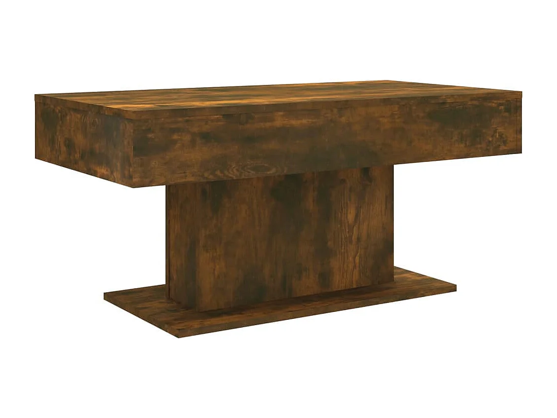 Tavolino da caffè in rovere affumicato 96x50x45 cm in legno ingegnerizzato