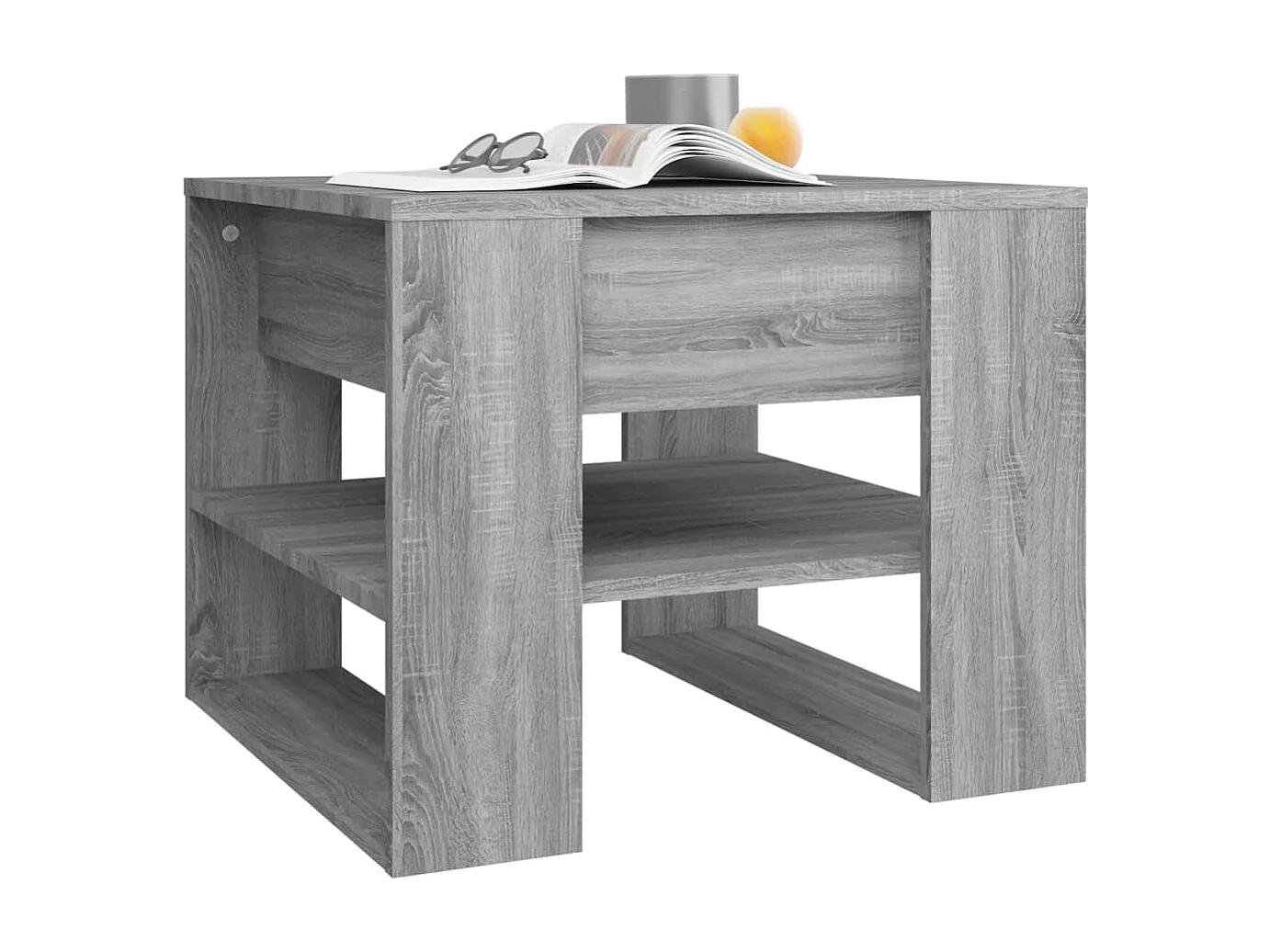 Sonoma salontafel grijs 55,5x55x45 cm bewerkt hout