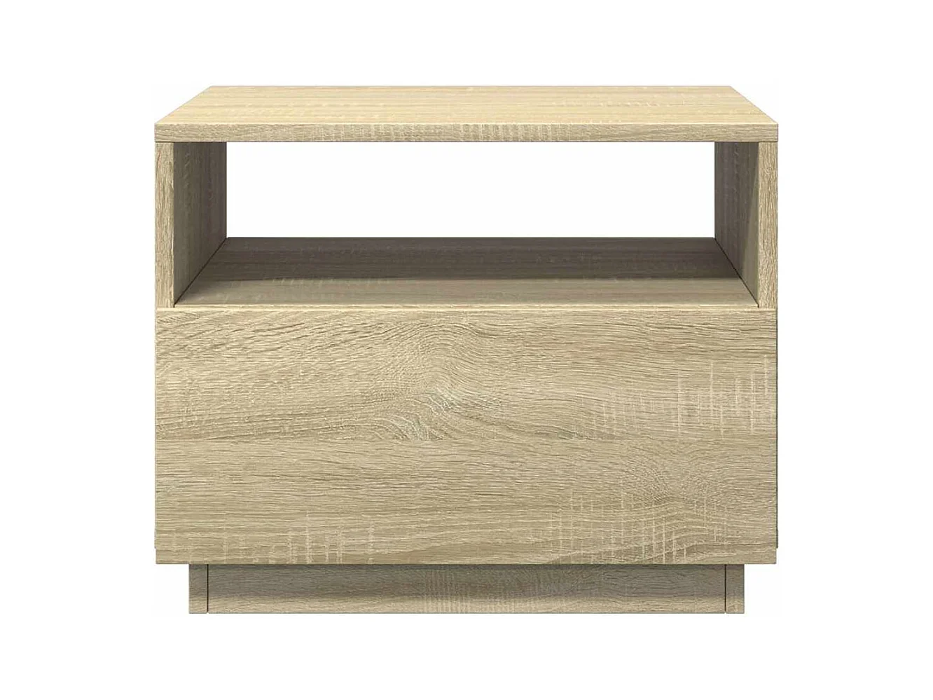 Table basse avec lumières LED chêne sonoma 50x49x40 cm