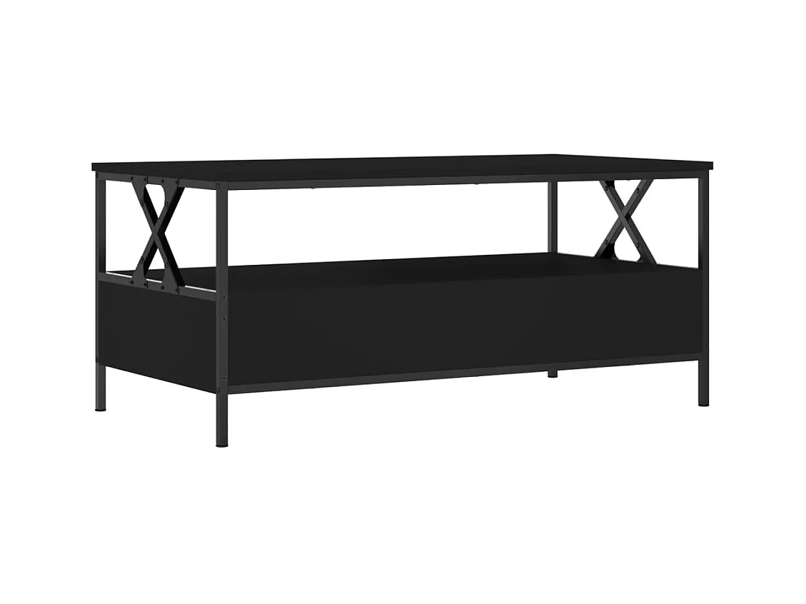 Zwarte salontafel 100x51x45 cm bewerkt hout