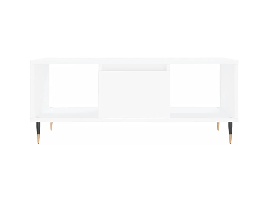 Table basse Blanc 90x50x36,5 cm Bois d'ingénierie