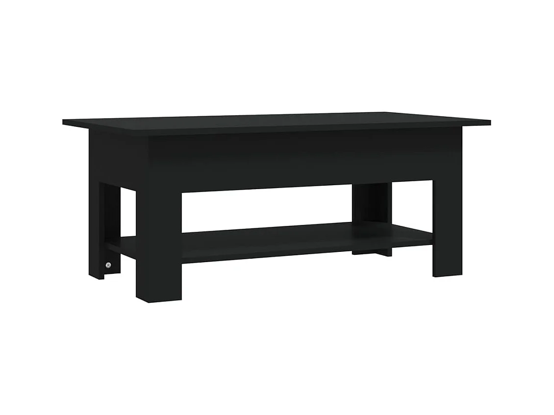 Table basse noir 102x55x42 cm bois d'ingénierie