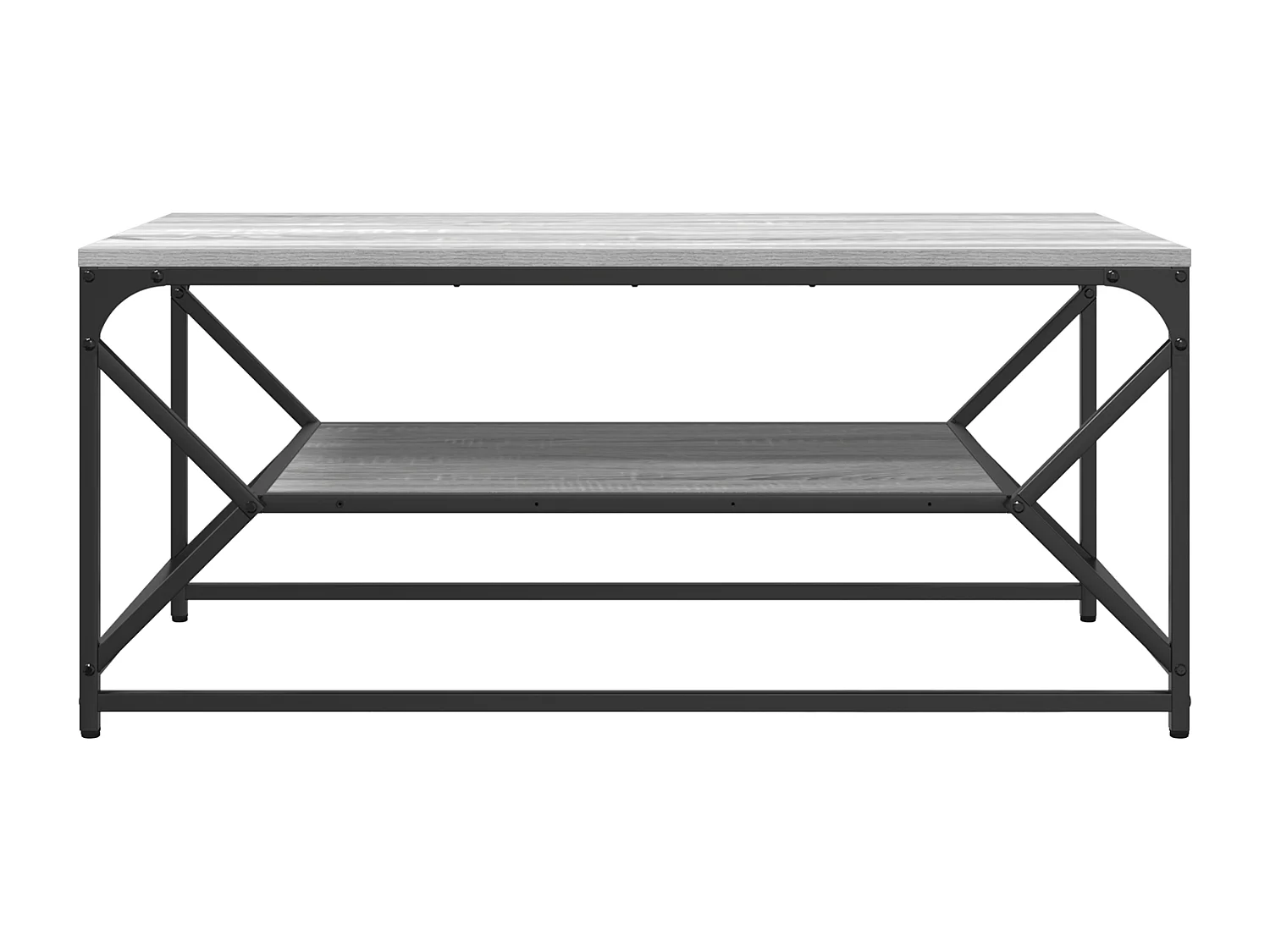 Table basse avec étagère Grise Sonoma 90x50x40 cm en Bois d'ingénierie