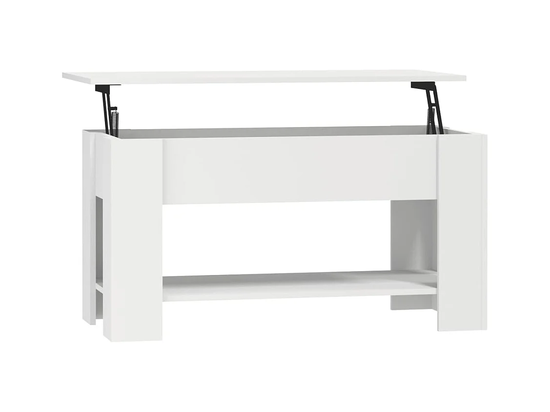 Witte salontafel 101x49x52 cm bewerkt hout