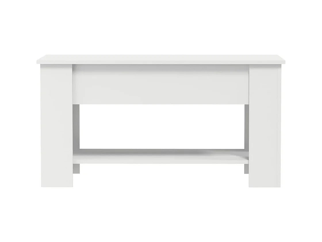 Witte salontafel 101x49x52 cm bewerkt hout
