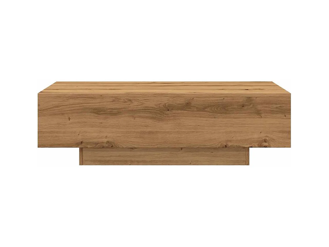Mesa de centro de roble artesanal 100x49,5x31 cm madera de ingeniería