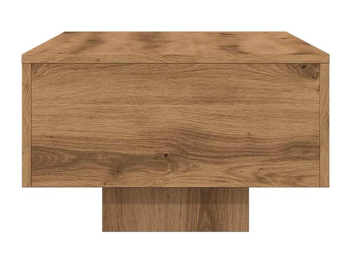 Mesa de centro de roble artesanal 100x49,5x31 cm madera de ingeniería