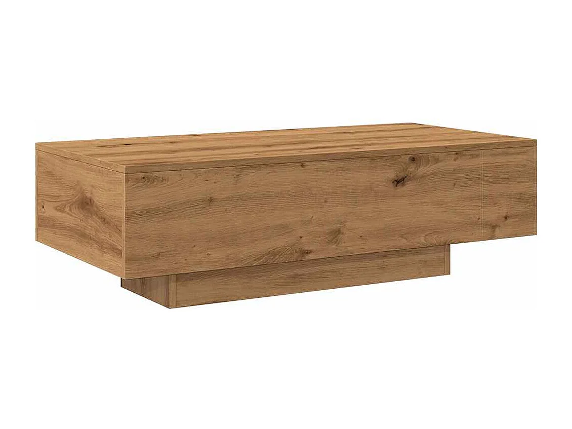 Mesa de centro de roble artesanal 100x49,5x31 cm madera de ingeniería