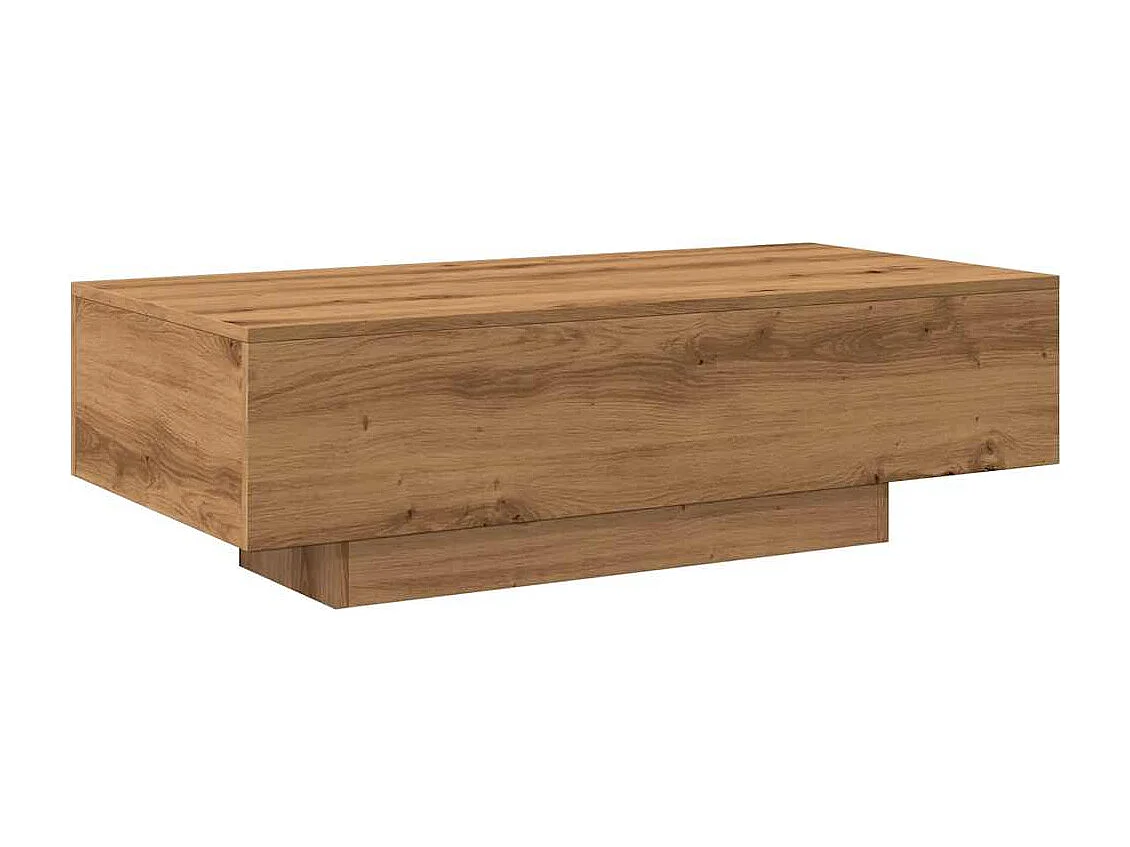 Mesa de centro de roble artesanal 100x49,5x31 cm madera de ingeniería