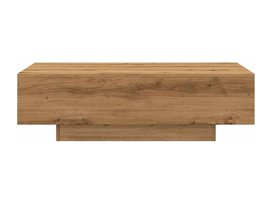 Mesa de centro de roble artesanal 100x49,5x31 cm madera de ingeniería