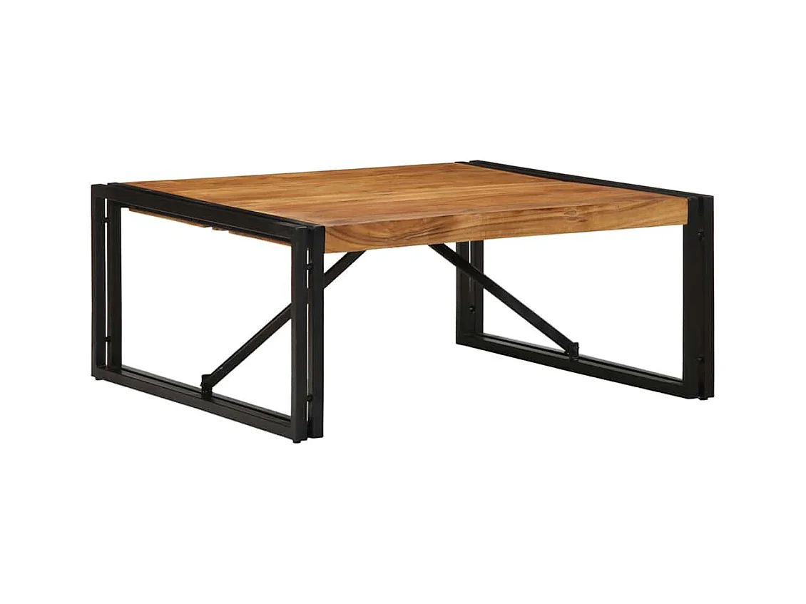 Tavolino da caffè 80x80x35 cm in legno massello di acacia