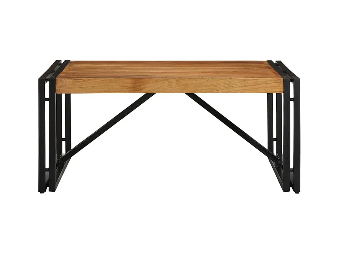 Tavolino da caffè 80x80x35 cm in legno massello di acacia