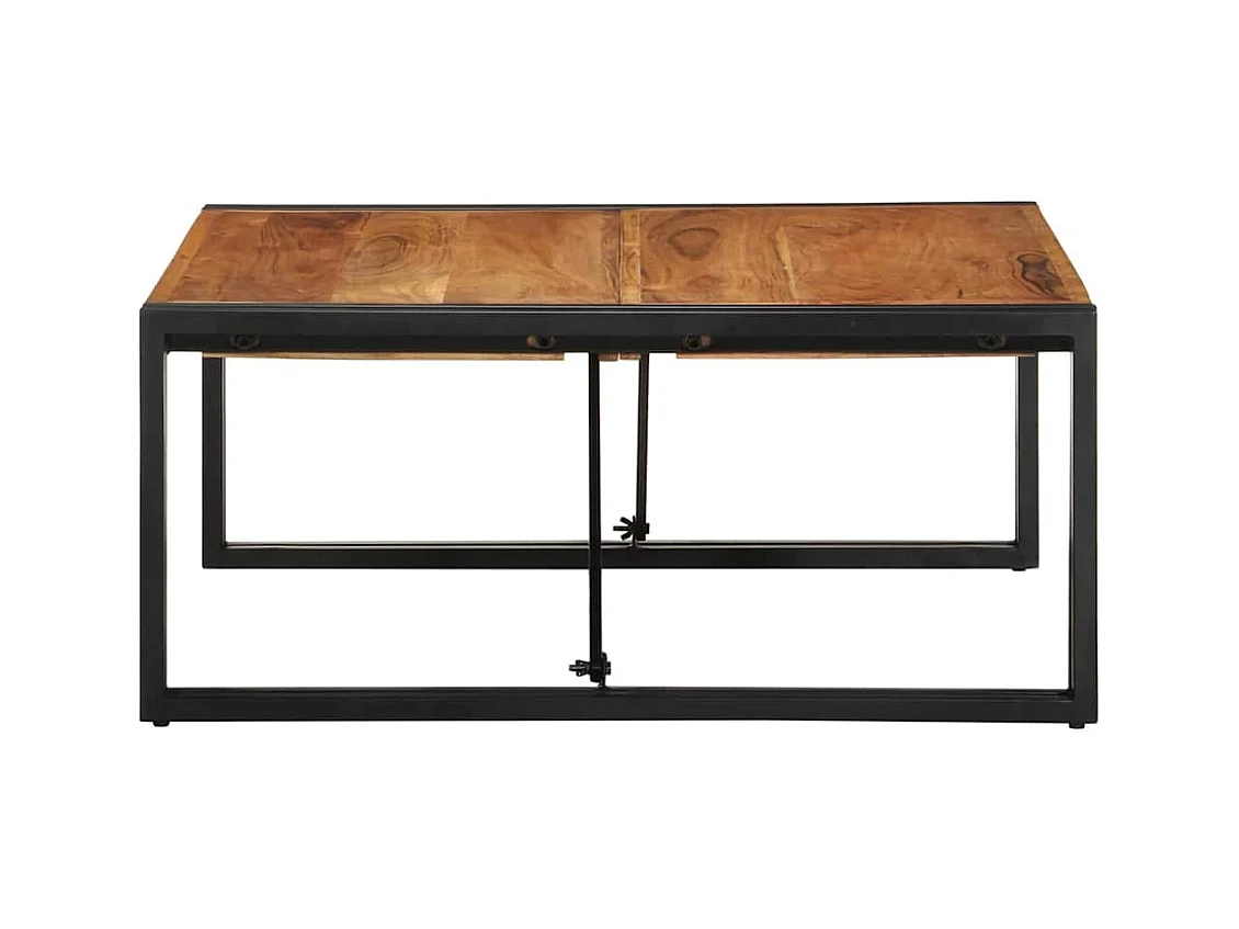 Tavolino da caffè 80x80x35 cm in legno massello di acacia