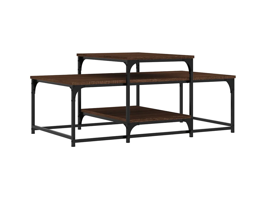 Table basse chêne marron 102x60x45 cm bois d'ingénierie