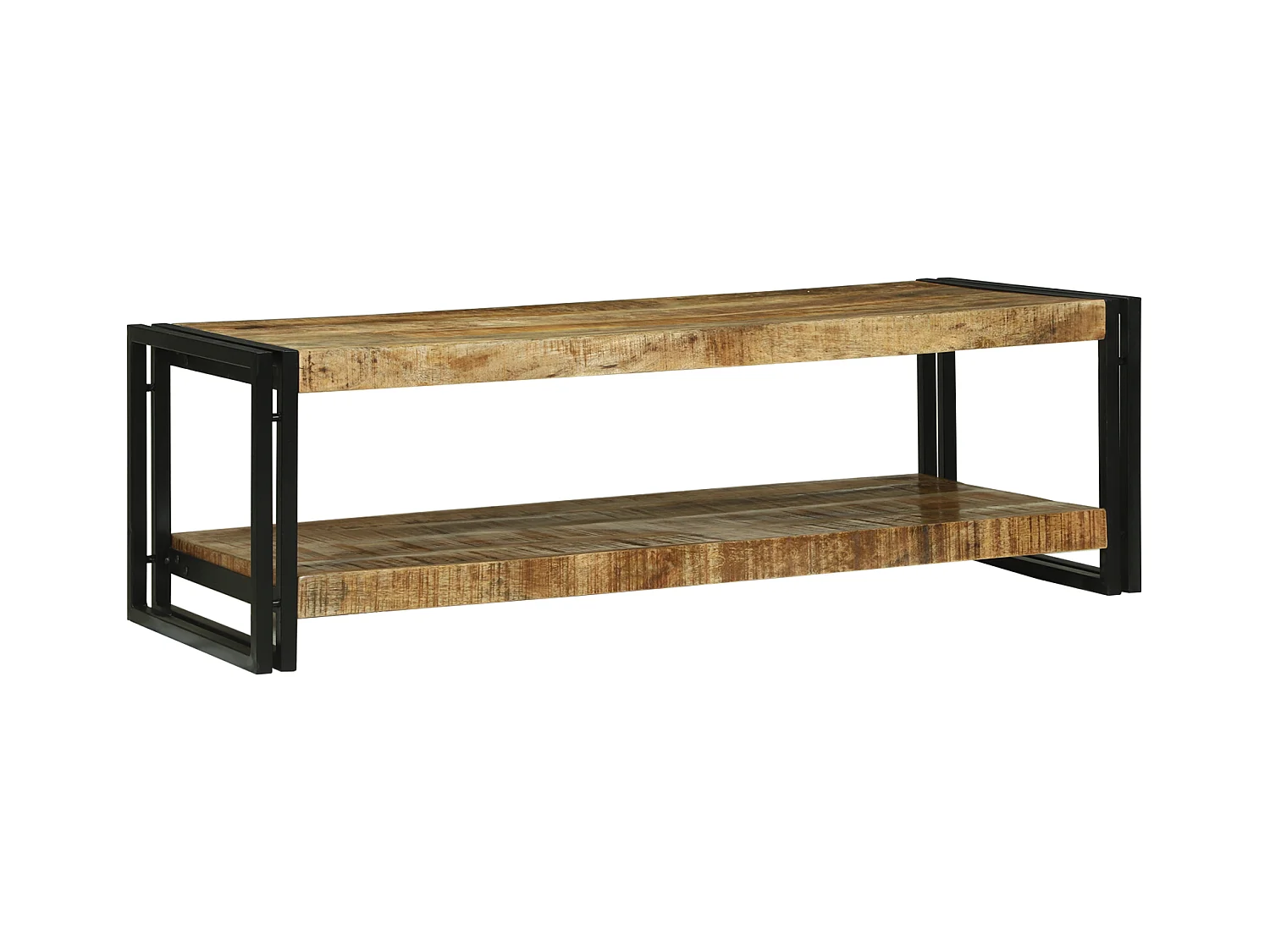 Table basse 120x50x38 cm en bois massif de manguier brut