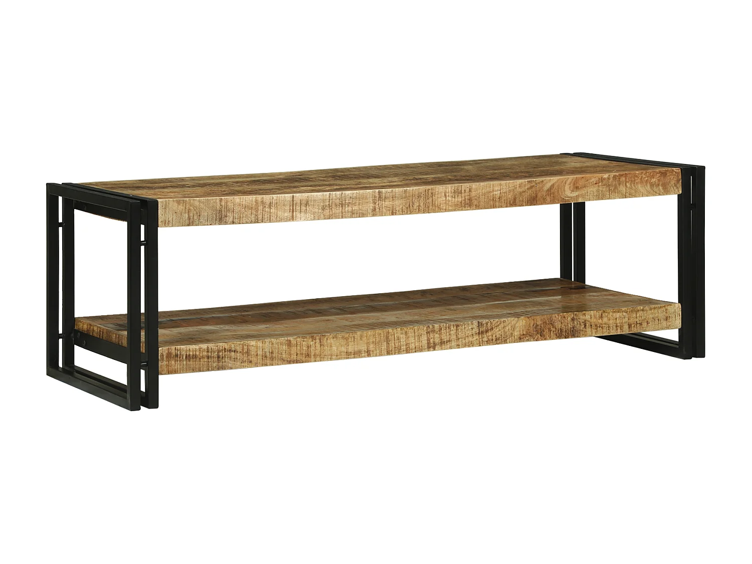 Table basse 120x50x38 cm en bois massif de manguier brut