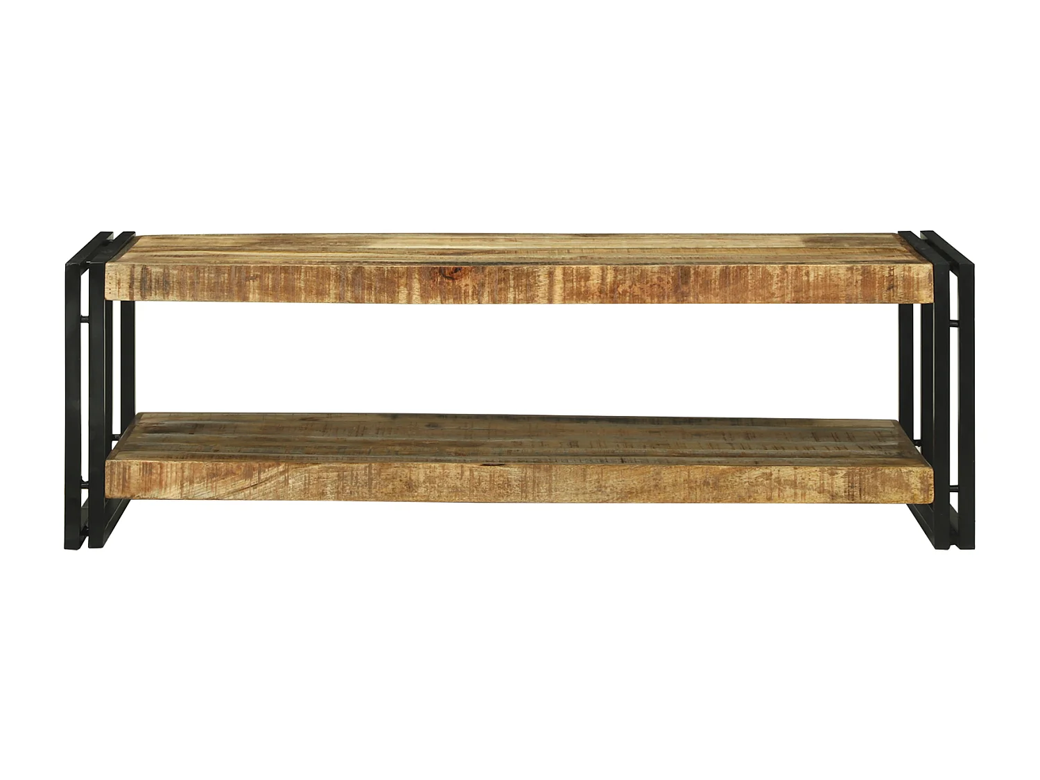 Table basse 120x50x38 cm en bois massif de manguier brut