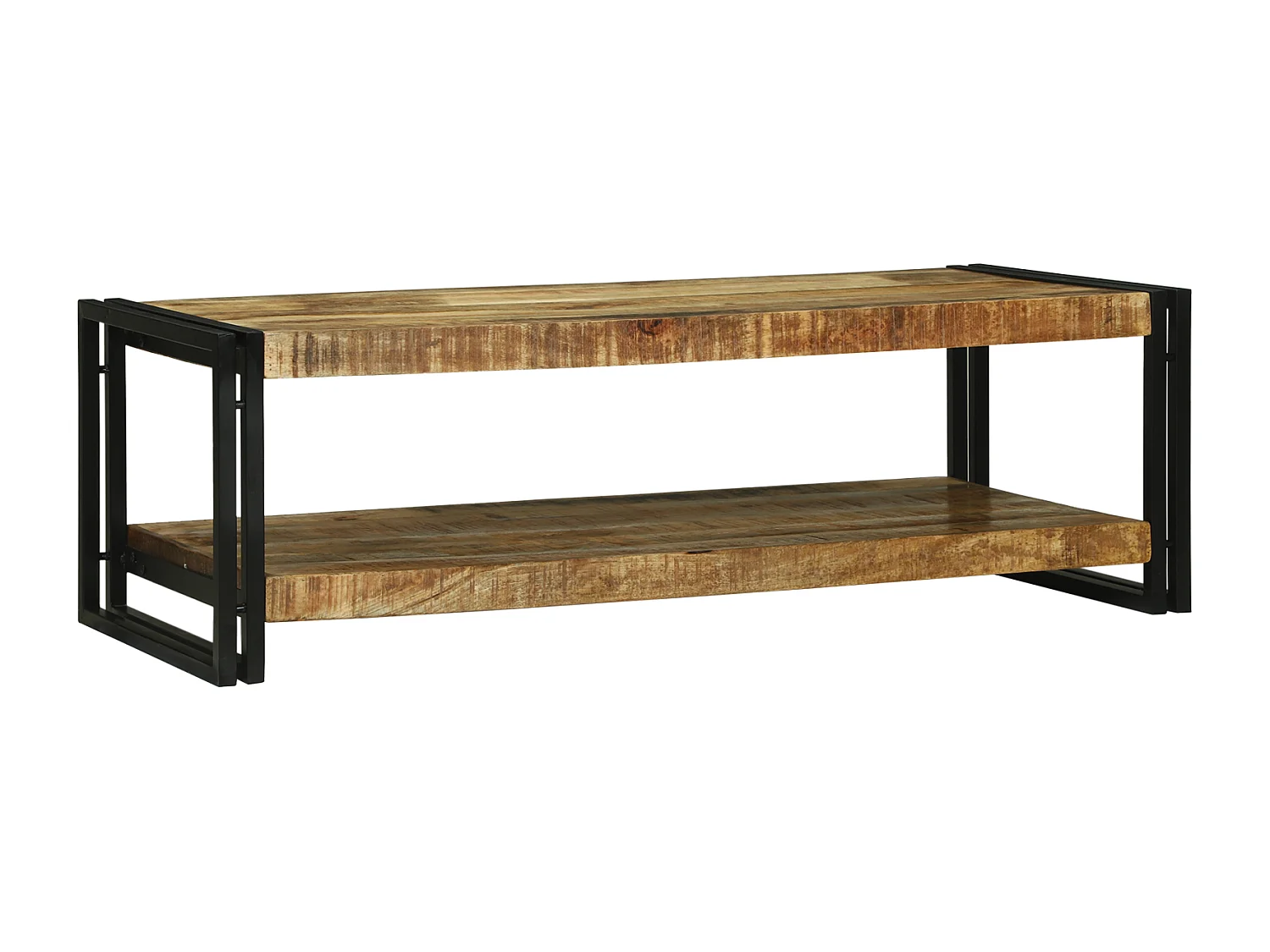 Table basse 120x50x38 cm en bois massif de manguier brut