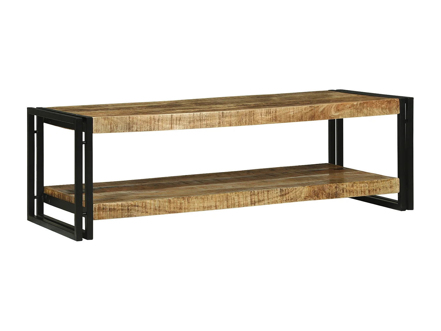 Table basse 120x50x38 cm en bois massif de manguier brut