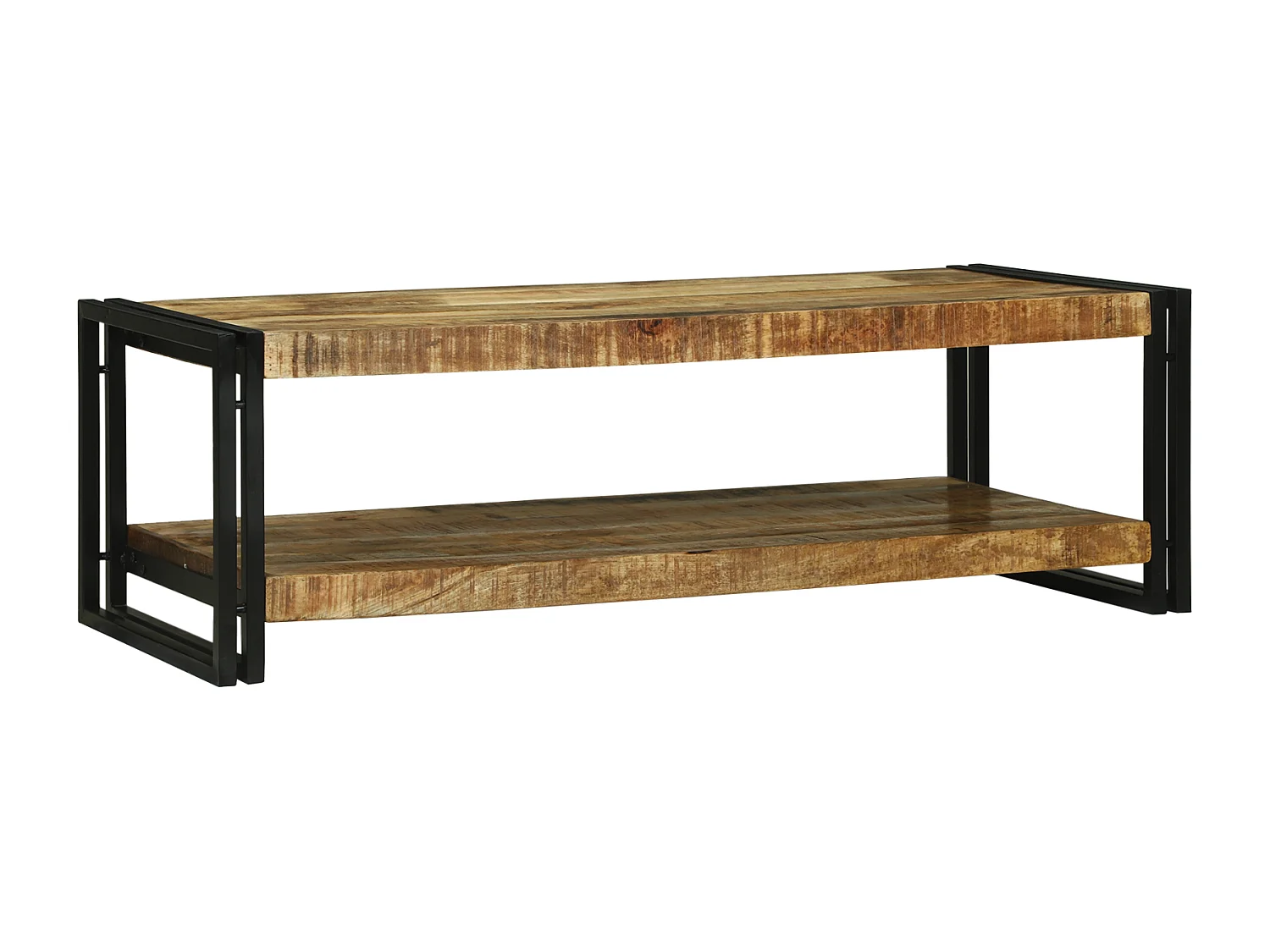 Table basse 120x50x38 cm en bois massif de manguier brut