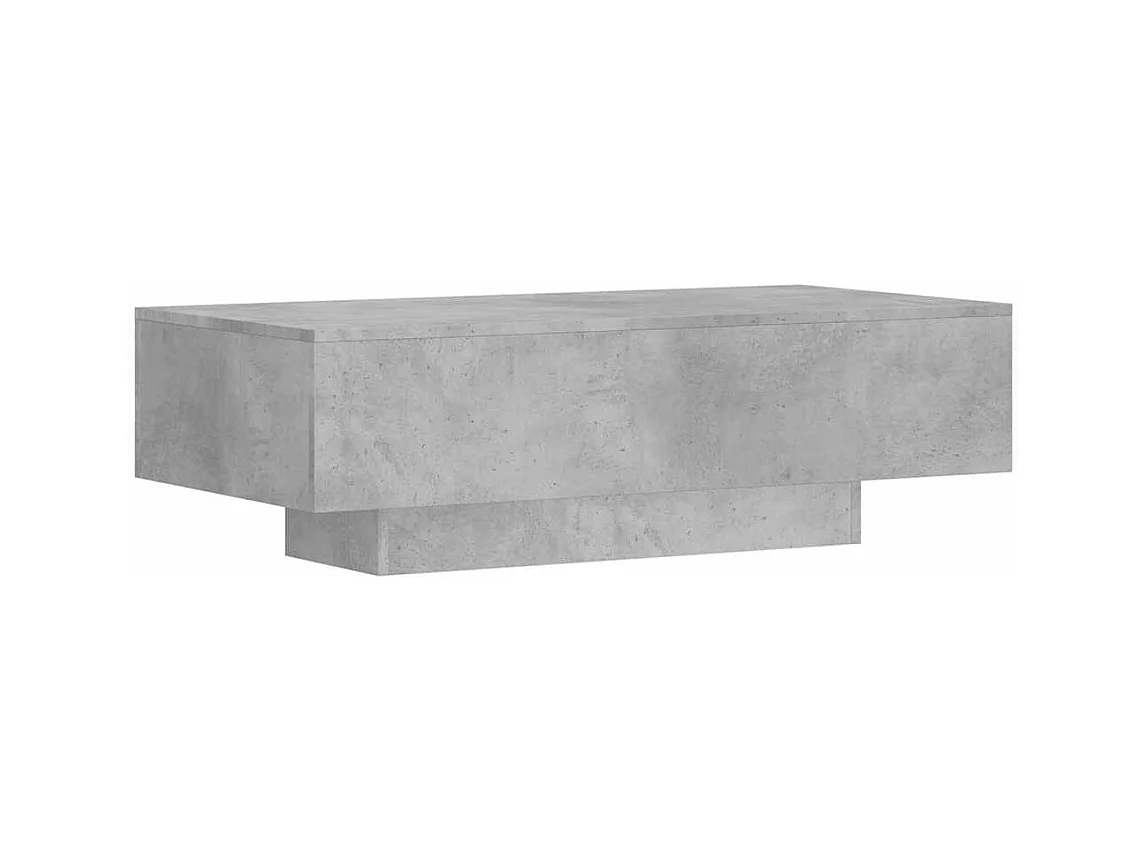 Tavolino da caffè grigio cemento 100x49,5x31 cm in legno ingegnerizzato