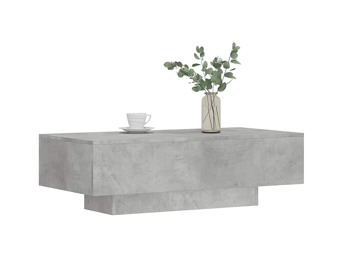 Tavolino da caffè grigio cemento 100x49,5x31 cm in legno ingegnerizzato
