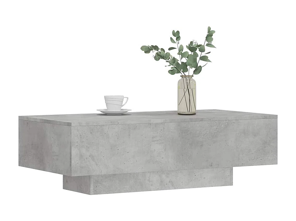 Betongrauer Couchtisch 100x49,5x31 cm Holzwerkstoff