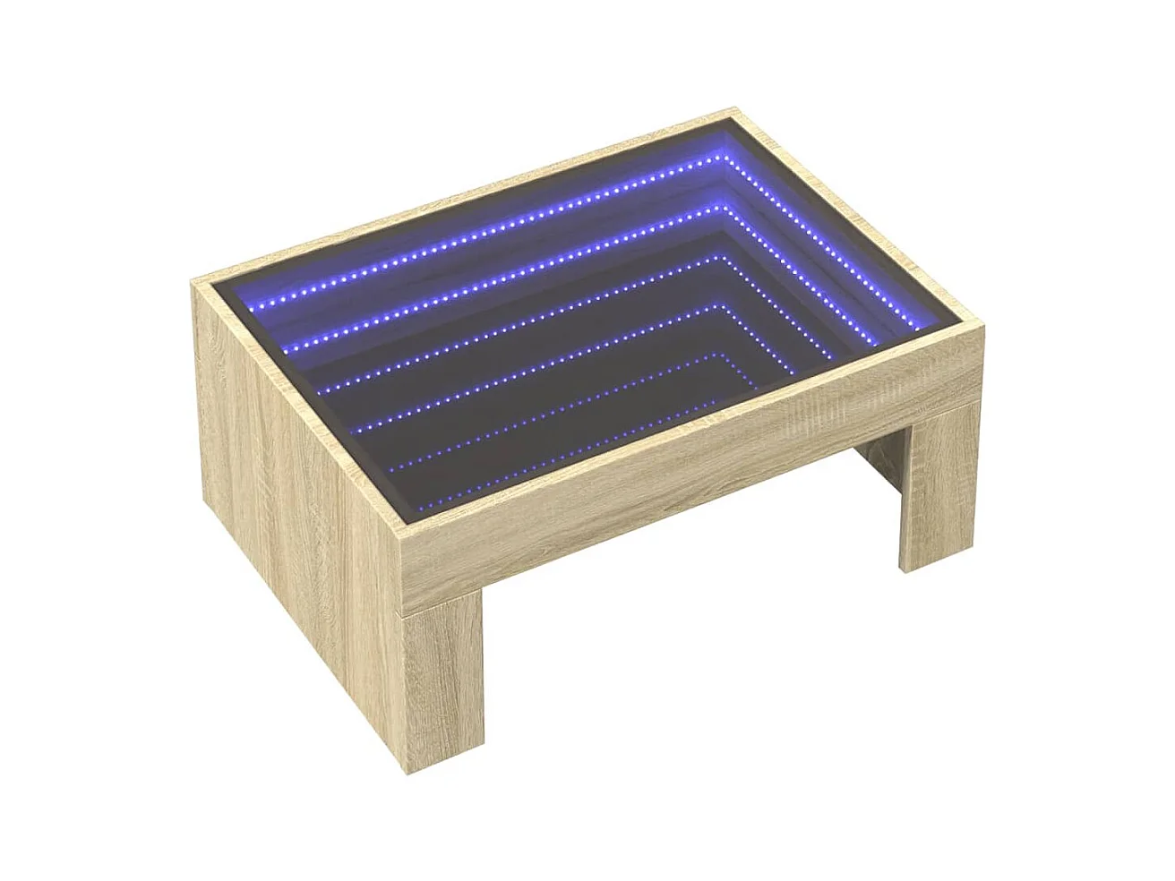 Table basse avec LED infini chêne sonoma 70x50x30 cm