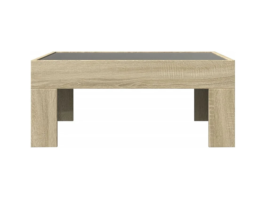 Table basse avec LED infini chêne sonoma 70x50x30 cm